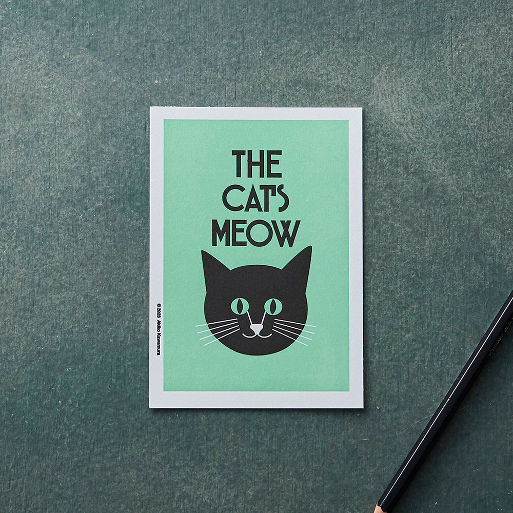 【婦人画報】「THE CATS MEOW」Sサイズ(A6) by Akiko Kawamura 活版印刷 エイタブリッシュアート