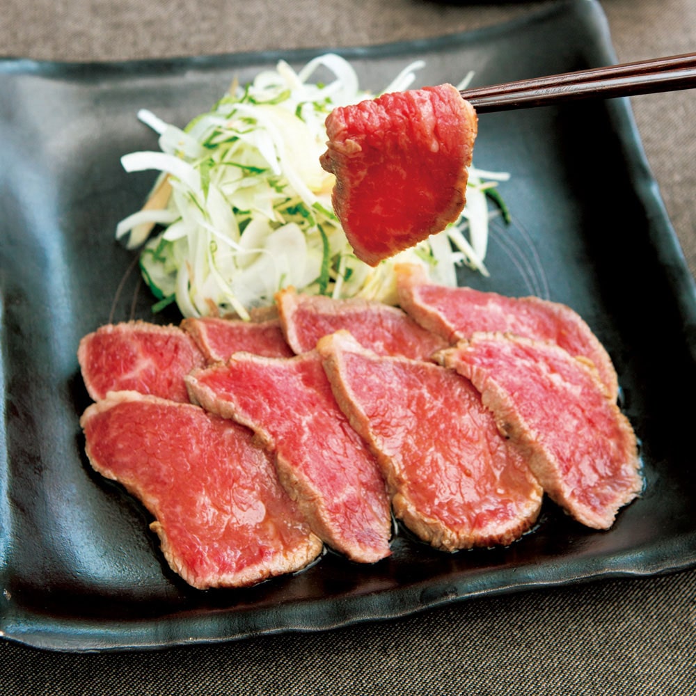 【婦人画報】大和榛原牛の「雅」牛たたき風 うし源本店 【婦人画報】大和榛原牛の「雅」牛たたき風 うし源本店