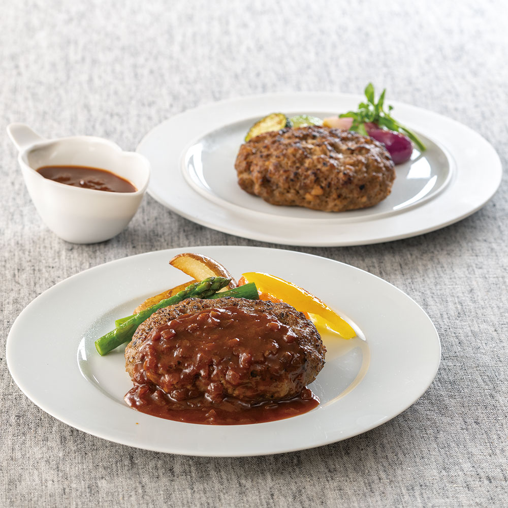 【婦人画報】山形牛鉄板直火焼ハンバーグステーキ 2種3袋 山形の極み 【婦人画報】山形牛鉄板直火焼ハンバーグステーキ 2種3袋 山形の極み