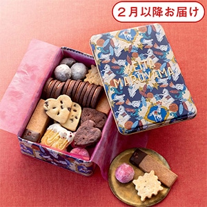 チョコレートクッキー缶 9種39個